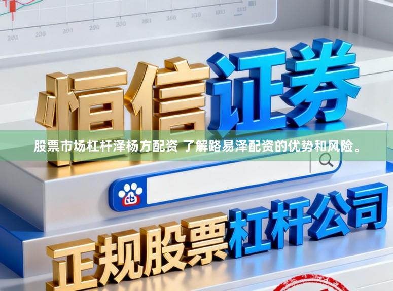 股票市场杠杆泽杨方配资 了解路易泽配资的优势和风险。